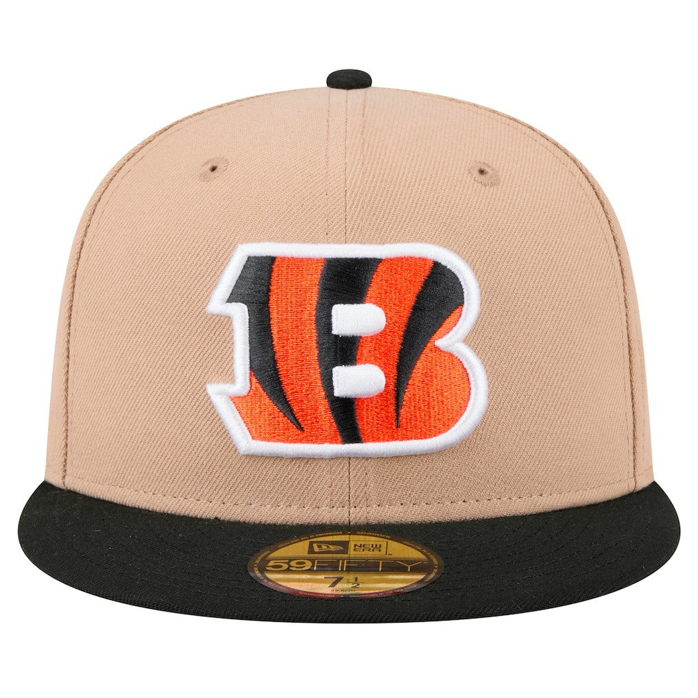 Cincinnati Bengals New Era Logo Main 59FIFTY Fitted Hat Tan | NFL