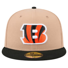 Cincinnati Bengals New Era Logo Main 59FIFTY Fitted Hat Tan | NFL