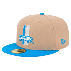 Detroit Lions New Era Throwback Logo Main 59FIFTY Fitted Hat Tan | NFL