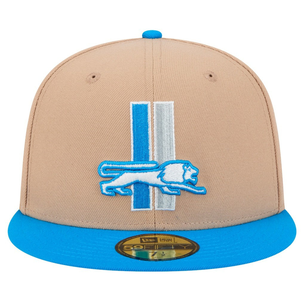 Detroit Lions New Era Throwback Logo Main 59FIFTY Fitted Hat Tan | NFL