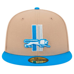 Detroit Lions New Era Throwback Logo Main 59FIFTY Fitted Hat Tan | NFL