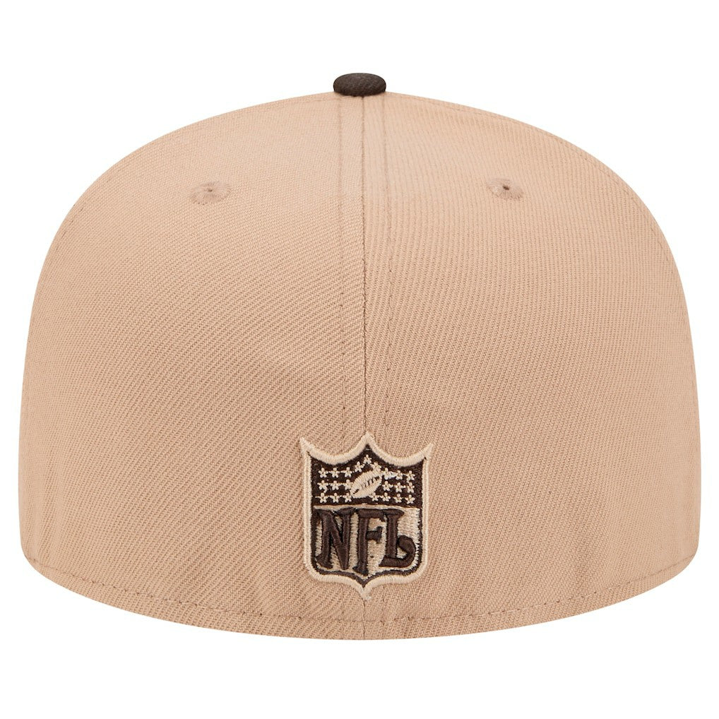 Cleveland Browns New Era Throwback Logo Main 59FIFTY Fitted Hat Tan | NFL