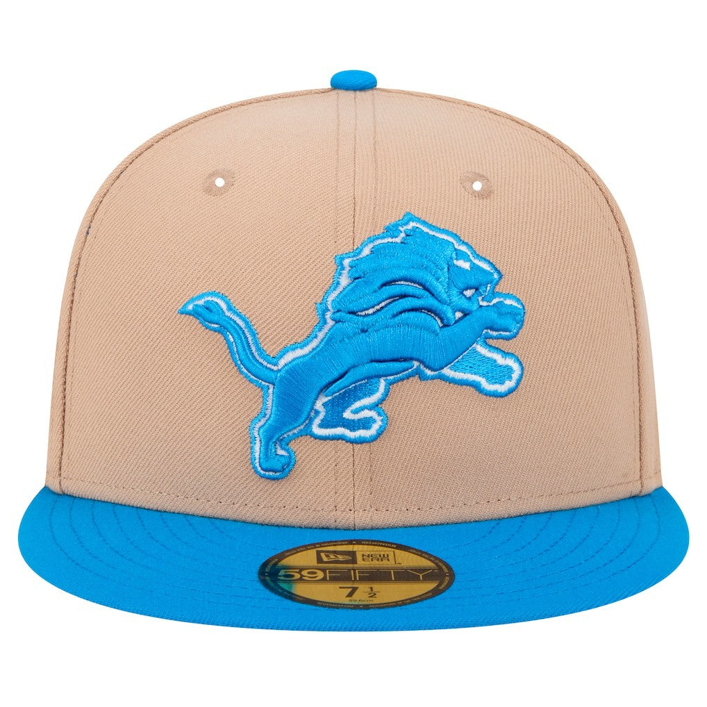 Detroit Lions New Era Logo Main 59FIFTY Fitted Hat Tan | NFL