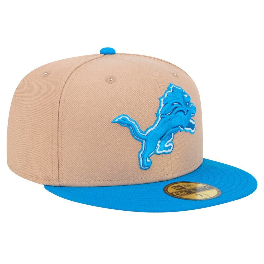 Detroit Lions New Era Logo Main 59FIFTY Fitted Hat Tan | NFL