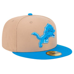 Detroit Lions New Era Logo Main 59FIFTY Fitted Hat Tan | NFL