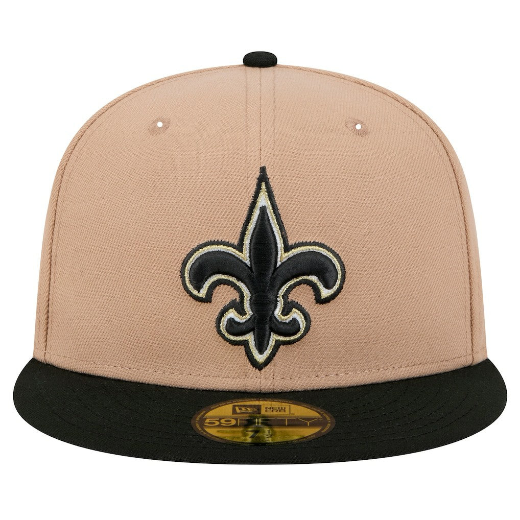 New Orleans Saints New Era Logo Main 59FIFTY Fitted Hat Tan | NFL