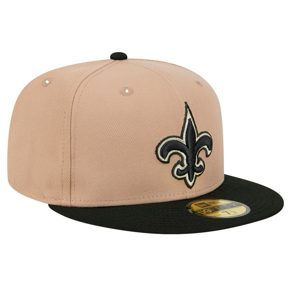 New Orleans Saints New Era Logo Main 59FIFTY Fitted Hat Tan | NFL