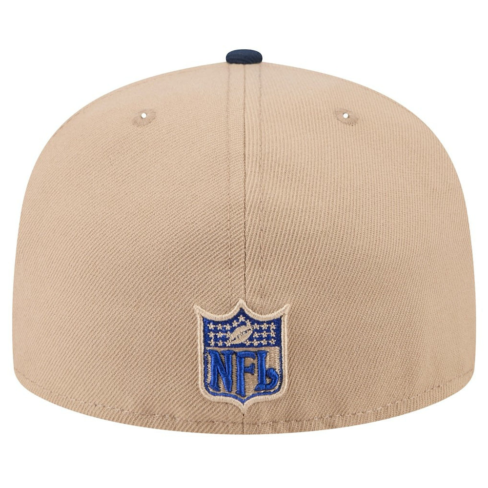 New York Giants New Era Wordmark Logo Main 59FIFTY Fitted Hat Tan | NFL