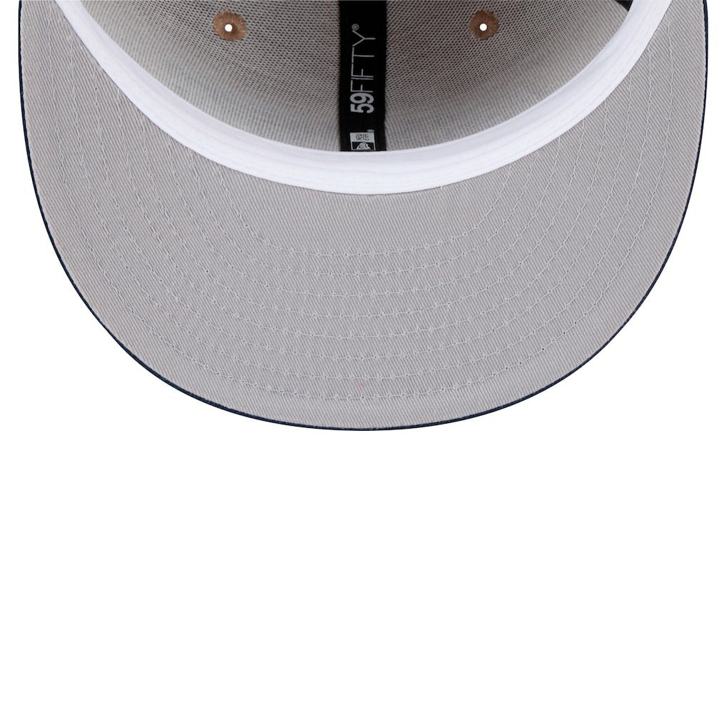 New York Giants New Era Wordmark Logo Main 59FIFTY Fitted Hat Tan | NFL