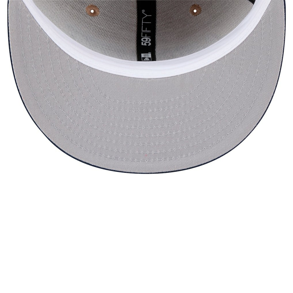New York Giants New Era Wordmark Logo Main 59FIFTY Fitted Hat Tan | NFL