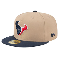 Houston Texans New Era Logo Main 59FIFTY Fitted Hat Tan | NFL