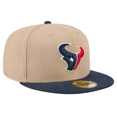 Houston Texans New Era Logo Main 59FIFTY Fitted Hat Tan | NFL