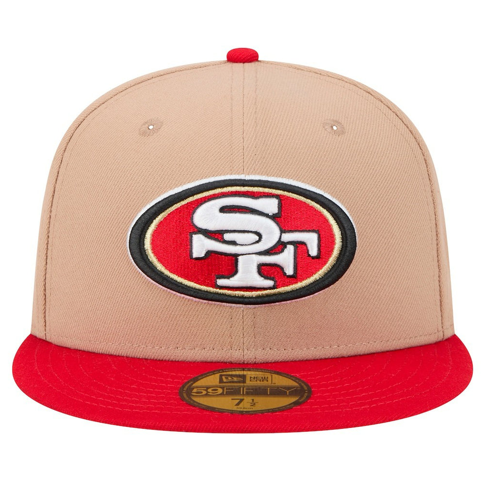 San Francisco 49ers New Era Logo Main 59FIFTY Fitted Hat Tan | NFL