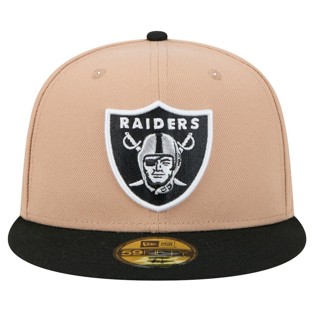 Las Vegas Raiders New Era Logo Main 59FIFTY Fitted Hat Tan | NFL