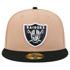 Las Vegas Raiders New Era Logo Main 59FIFTY Fitted Hat Tan | NFL