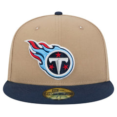 Tennessee Titans New Era Logo Main 59FIFTY Fitted Hat Tan | NFL
