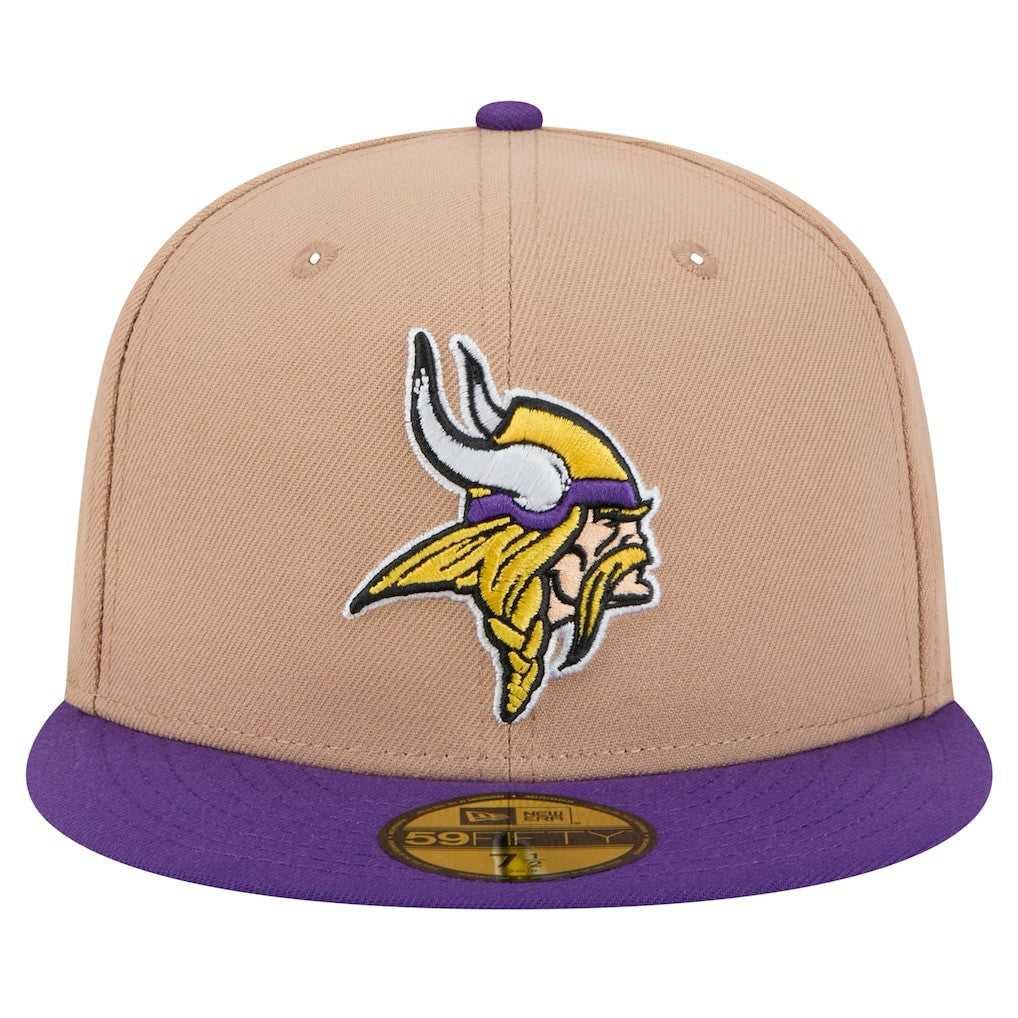 Minnesota Vikings New Era Logo Main 59FIFTY Fitted Hat Tan | NFL