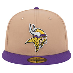 Minnesota Vikings New Era Logo Main 59FIFTY Fitted Hat Tan | NFL