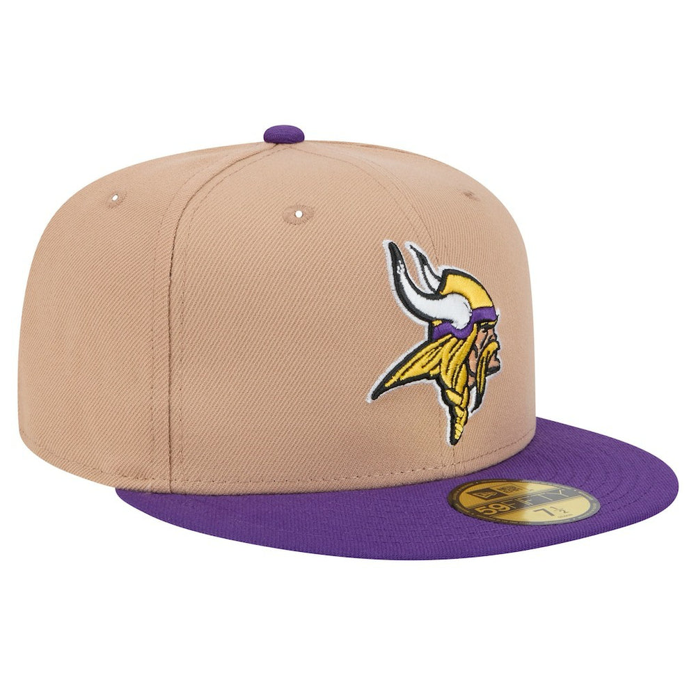 Minnesota Vikings New Era Logo Main 59FIFTY Fitted Hat Tan | NFL