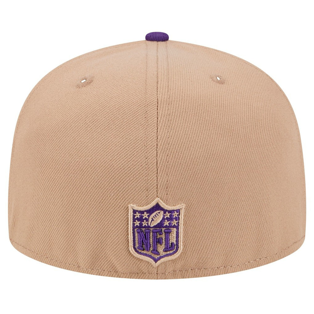 Minnesota Vikings New Era Logo Main 59FIFTY Fitted Hat Tan | NFL