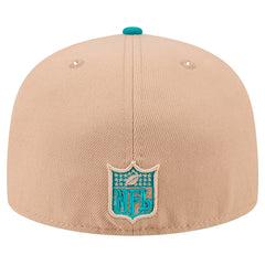 Miami Dolphins New Era Throwback Logo Main 59FIFTY Fitted Hat Tan | NFL
