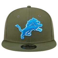 Detroit Lions New Era Main 9FIFTY Snapback Hat Olive | NFL