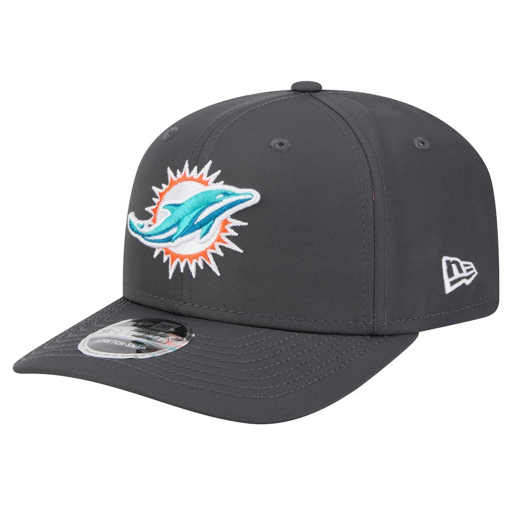 Miami Dolphins New Era Main 9SEVENTY Stretch-Snap Hat Graphite | NFL