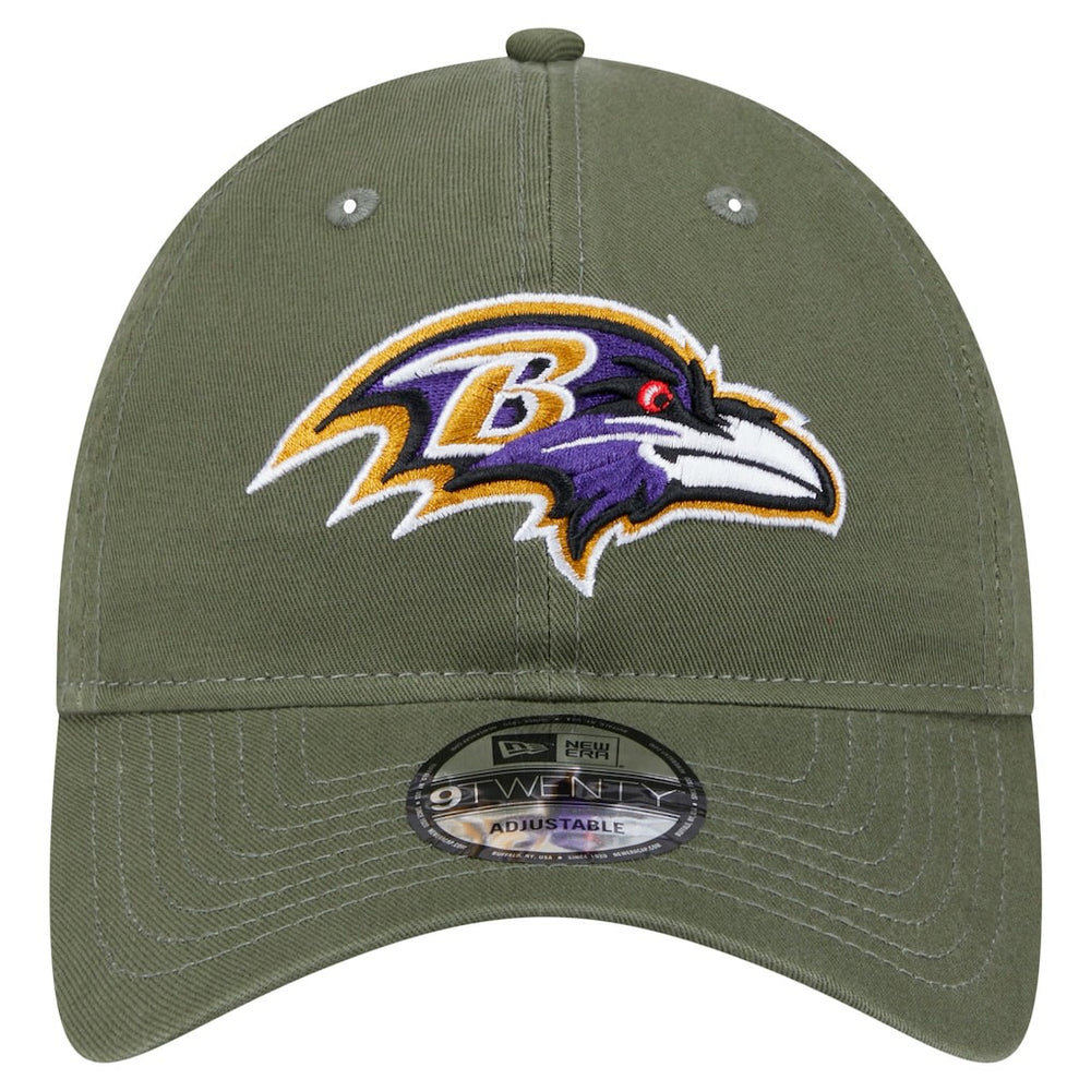 Baltimore Ravens New Era Main 9TWENTY Adjustable Hat Olive | NFL