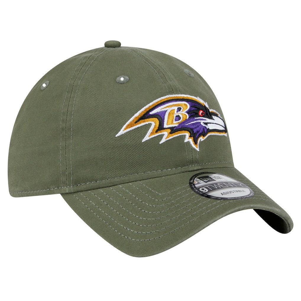 Baltimore Ravens New Era Main 9TWENTY Adjustable Hat Olive | NFL