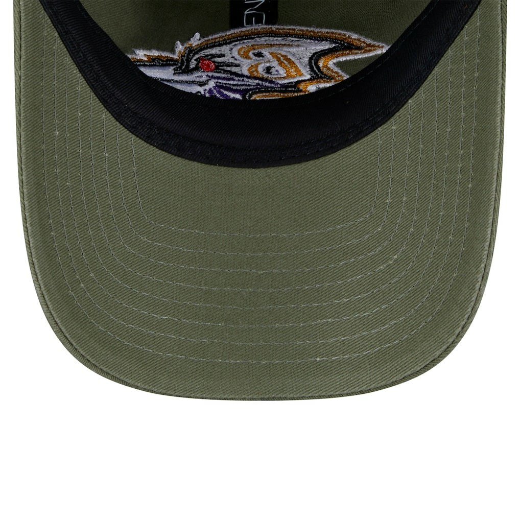 Baltimore Ravens New Era Main 9TWENTY Adjustable Hat Olive | NFL
