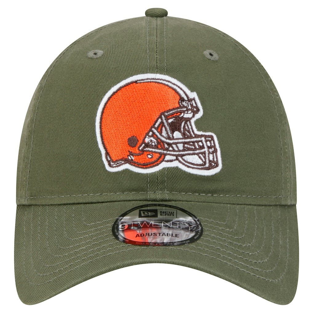 Cleveland Browns New Era Main 9TWENTY Adjustable Hat Olive | NFL