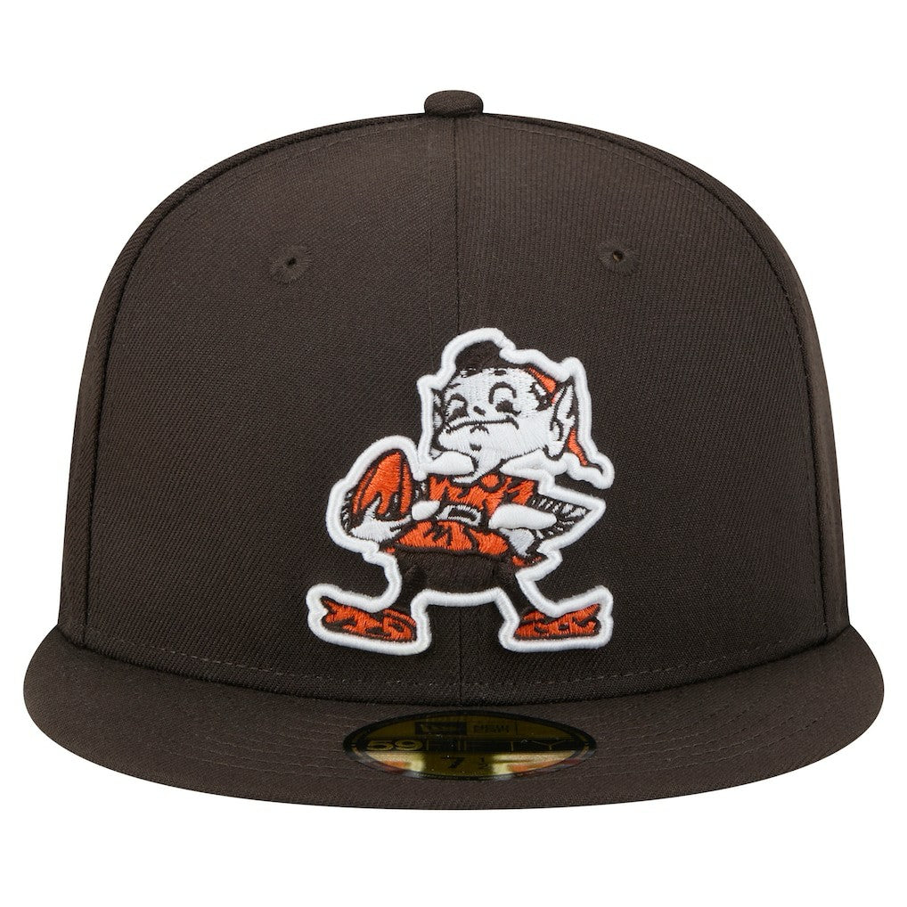 New Era Cleveland Browns Brown Throwback Main 59FIFTY Fitted Hat | NFL