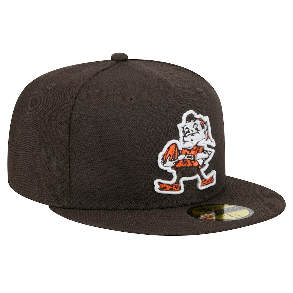 New Era Cleveland Browns Brown Throwback Main 59FIFTY Fitted Hat | NFL