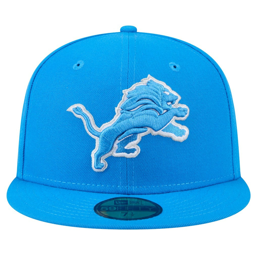New Era Detroit Lions Blue Main 59FIFTY Fitted Hat | NFL