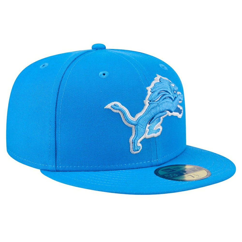 New Era Detroit Lions Blue Main 59FIFTY Fitted Hat | NFL