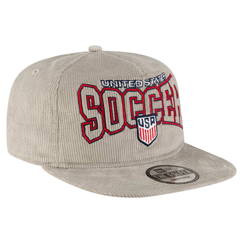 USMNT New Era Corduroy Golfer Adjustable Hat Gray | New Era Sale