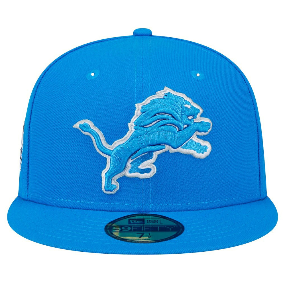 Detroit Lions New Era Main Side Patch 59FIFTY Fitted Hat Blue | NFL