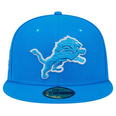 Detroit Lions New Era Main Side Patch 59FIFTY Fitted Hat Blue | NFL