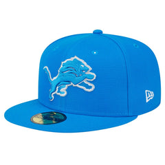 Detroit Lions New Era Main Side Patch 59FIFTY Fitted Hat Blue | NFL