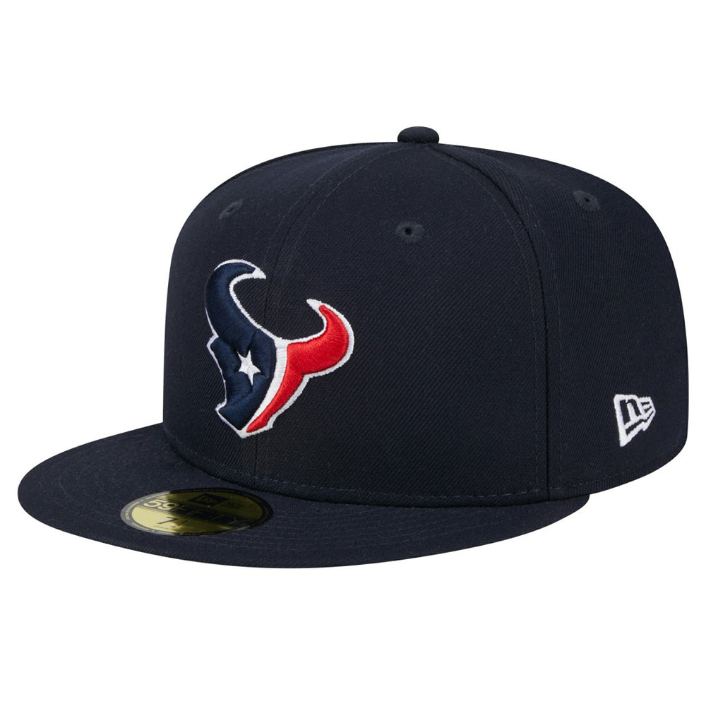 Houston Texans New Era Main Side Patch 59FIFTY Fitted Hat Navy | NFL