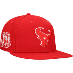 New Era Houston Texans Red Main Patch 59FIFTY Fitted Hat | NFL