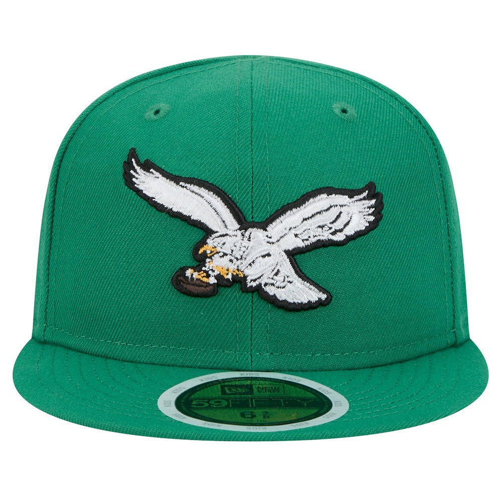 Philadelphia Eagles New Era Youth Main 59FIFTY Fitted Hat Kelly Green | NFL