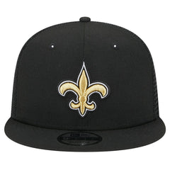 New Orleans Saints New Era Main Trucker 9FIFTY Snapback Hat Black | NFL
