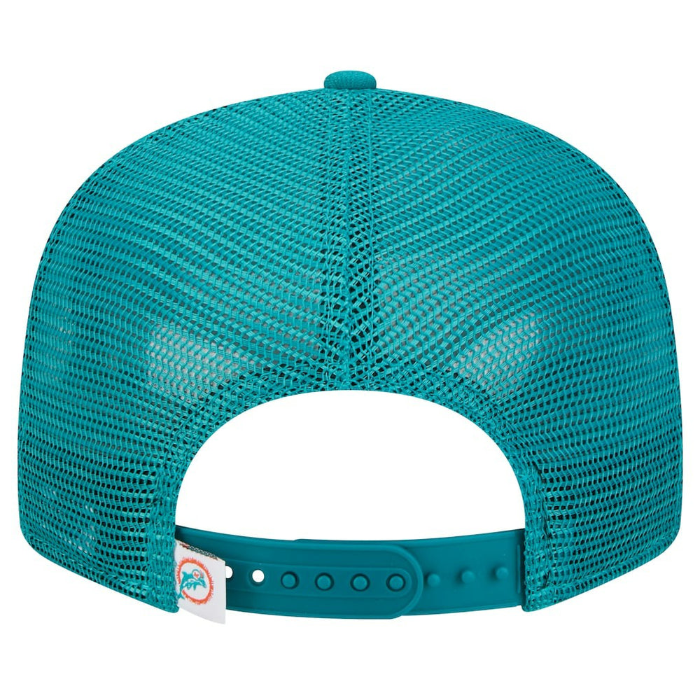 Miami Dolphins New Era Throwback Main Trucker 9FIFTY Snapback Hat Aqua | NFL