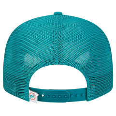 Miami Dolphins New Era Throwback Main Trucker 9FIFTY Snapback Hat Aqua | NFL