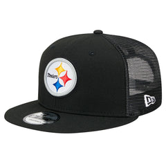 Pittsburgh Steelers New Era Main Trucker 9FIFTY Snapback Hat Black | NFL