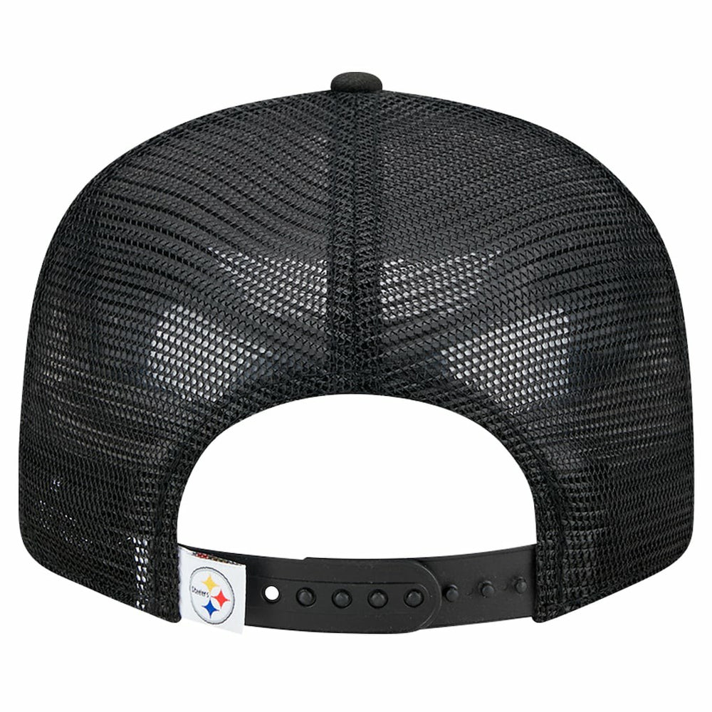 Pittsburgh Steelers New Era Main Trucker 9FIFTY Snapback Hat Black | NFL