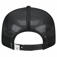Pittsburgh Steelers New Era Main Trucker 9FIFTY Snapback Hat Black | NFL