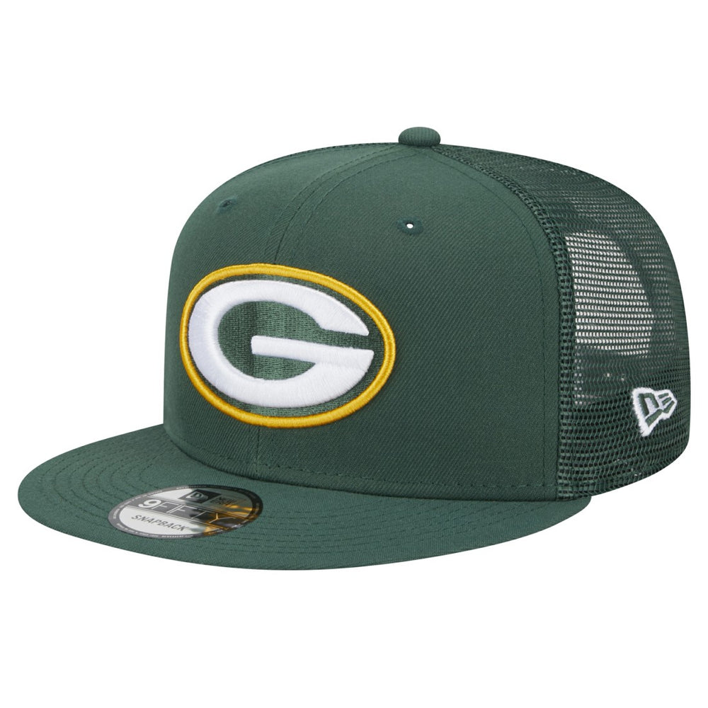 Green Bay Packers New Era Main Trucker 9FIFTY Snapback Hat Green | NFL