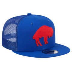 Buffalo Bills New Era Throwback Main Trucker 9FIFTY Snapback Hat Royal | NFL